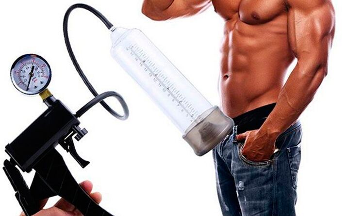 Vacuum pump to increase a limb